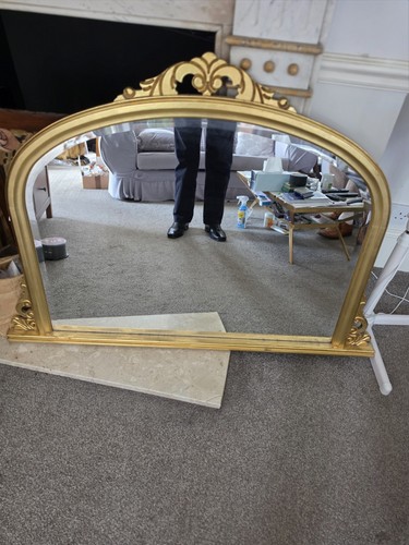 Large gold gilt overmantle - large,