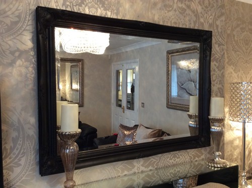 Satin black shabby chic ornate - shabby,