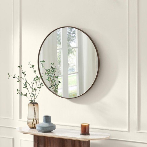 Inga wood framed medium round - framed,