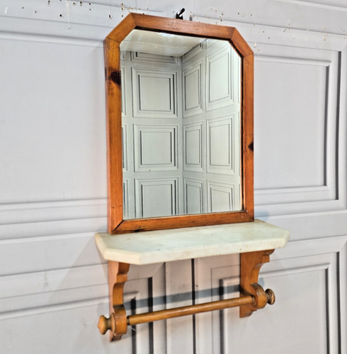 Antique wall mirror marble - wall,