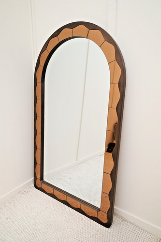 Dark wood arched panelled - wood,