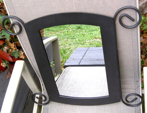 Black wrought iron scroll - wrought,