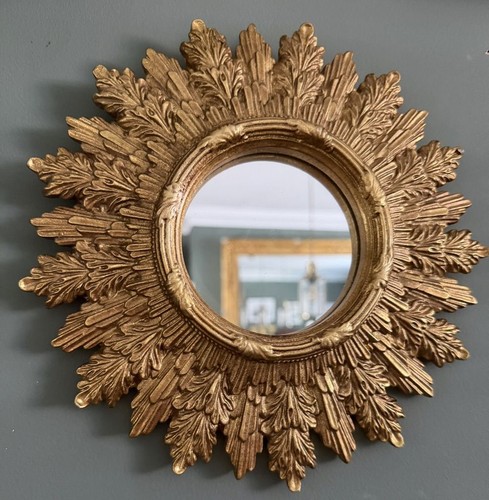 Gold antiqued round port - antiqued, hole