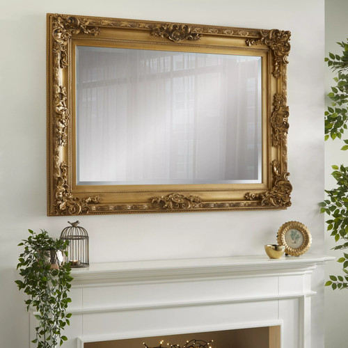 Rectangular wall mirror - mirror, carved