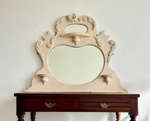 Antique mantelpiece mirror - antique,