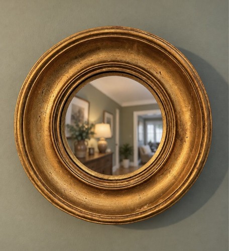 Chunky gold antiqued round - antiqued,